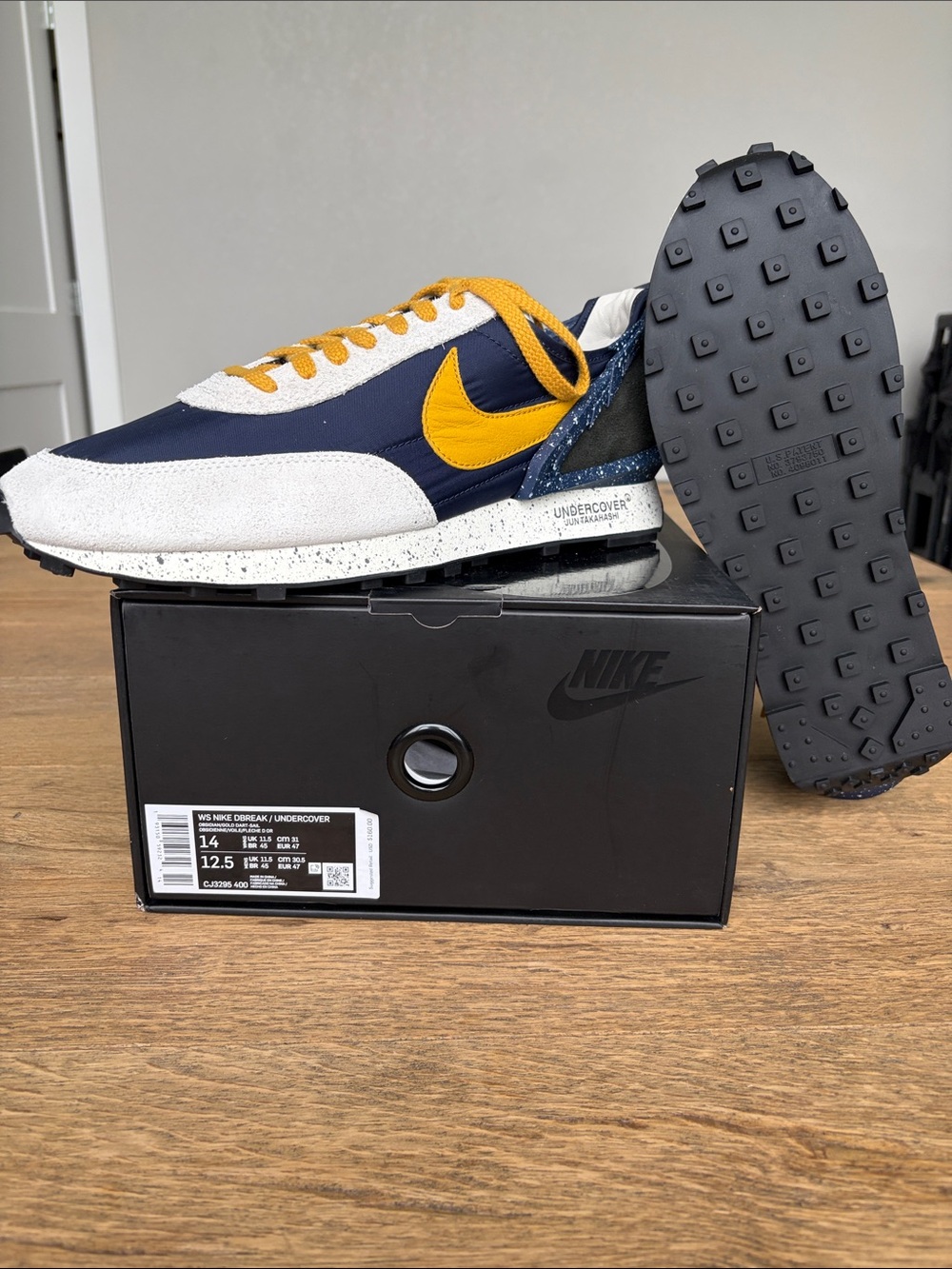 Size 10.5/11/12.5 Men Nike x Undercover Daybreak Obsidian Gold Dart CJ3295-400 - Picture 2 of 9